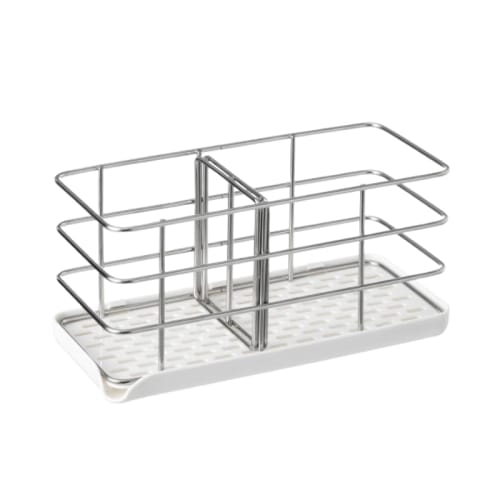 Gtzbciv Sponge Holder, Rust-Resistant Sponge Rack for Kitchen, Stainless Steel Sponge Detergent Holder, Scrubbing Brush Holder with Drip Tray and Mova