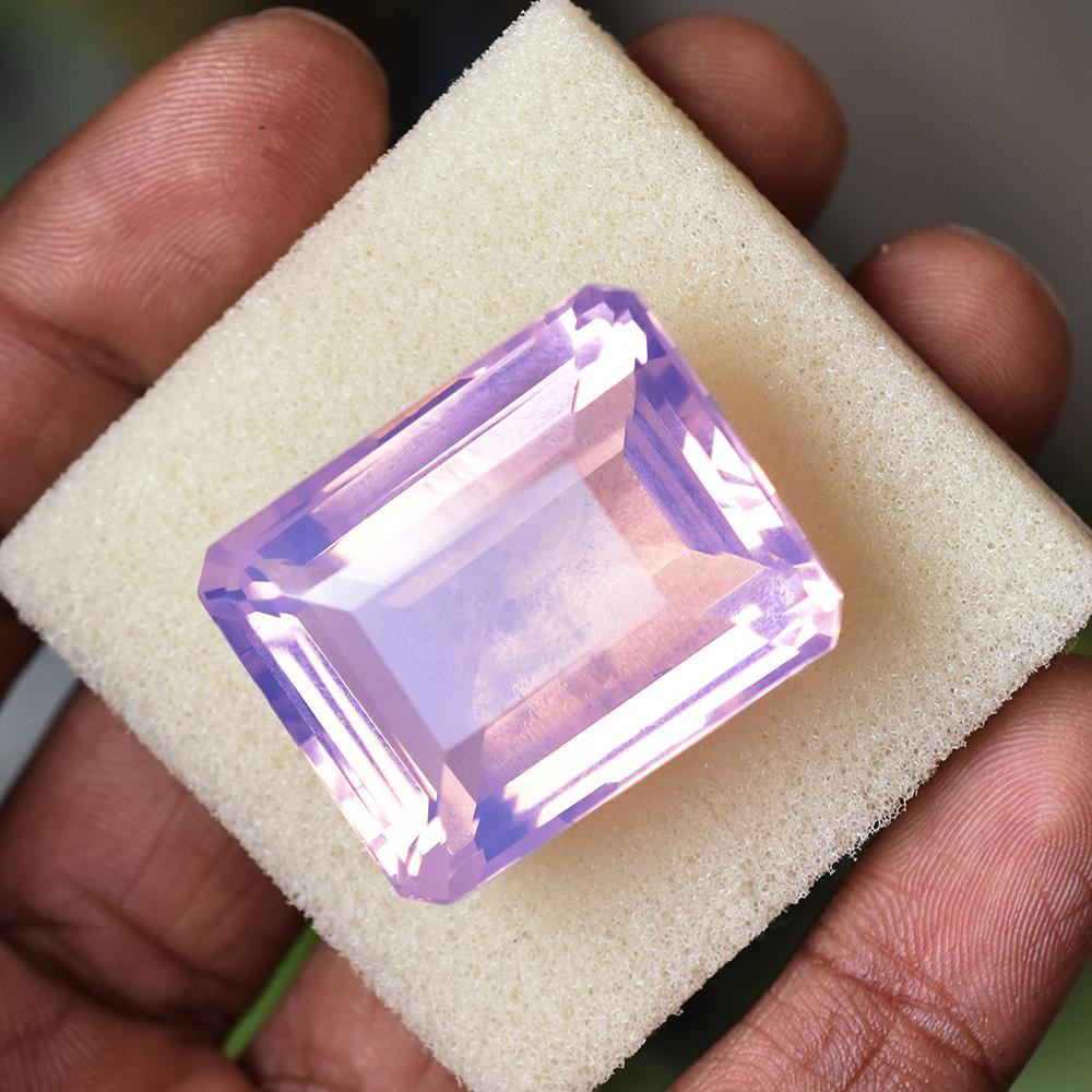 Lab Created Pink Emerald 97ct Certified Loose Gemstone