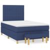 Box Spring Bed with Mattress Blue 120 x 200 cm Fabric