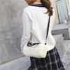 Korean version fur shoulder bag for women monochromatic oblique cross-body bag small square shoulder bag