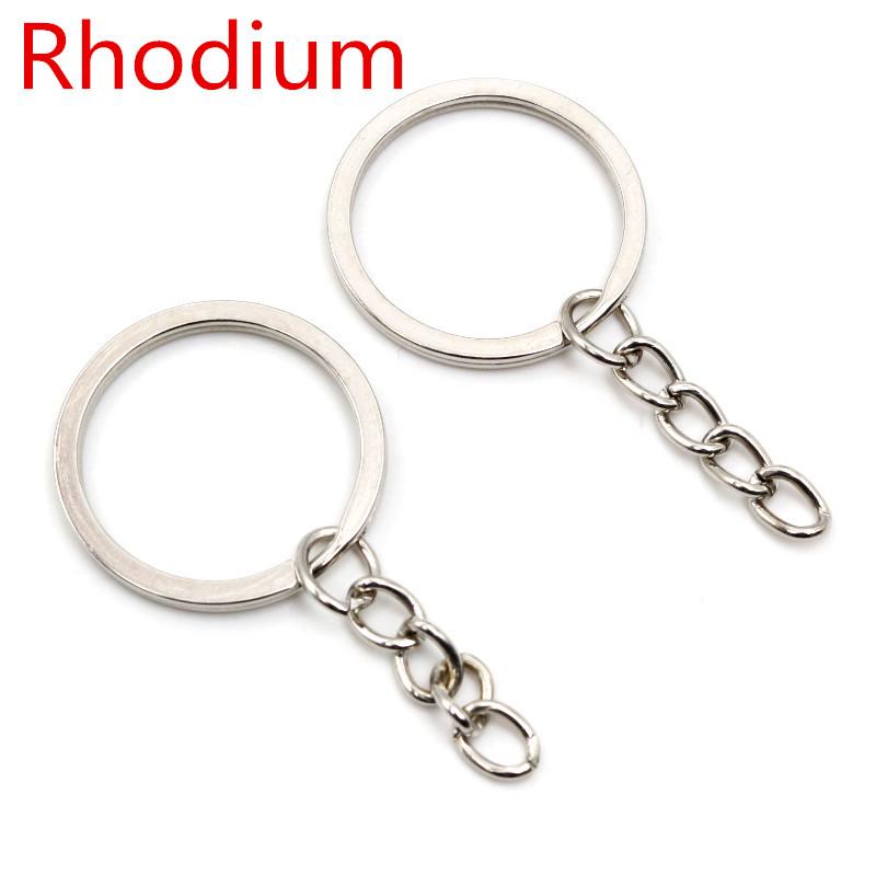 20 Pezzi 25-30mm Anello Portachiavi Portachiavi Dorato Argentato Chiusura Componenti Portachiavi Anello Diviso Anello Portachiavi Placcato Per Creazione di Gioielli