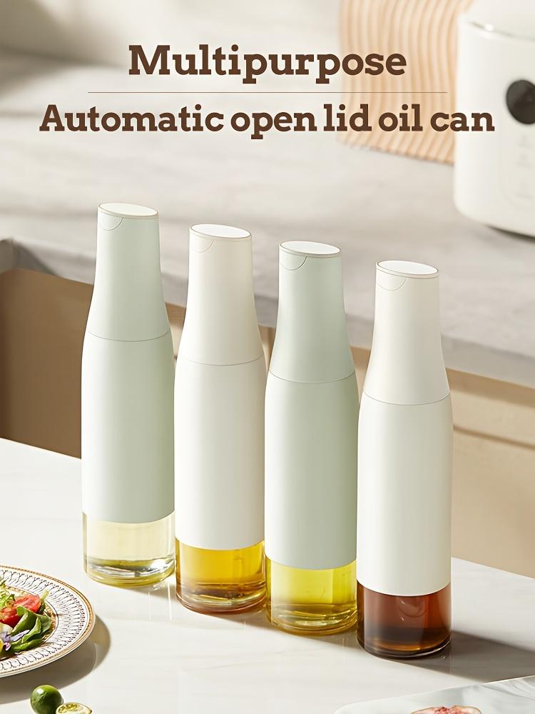 Auto Open Glass Oil Dispenser  BPA Free, Leakproof Kitchen Seasoning Bottle for Olive Oil Vinegar