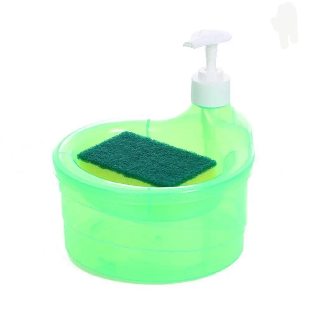 Dishwashing Liquid Automatic Dispenser Portable Soap Liquid Adder Kitchen Detergent Press Box Sponge Soap Kitchen Tools