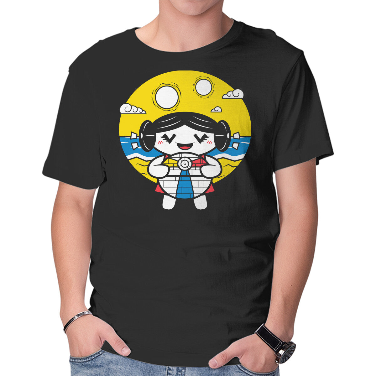 Unisex Crew Neck T-Shirt Summer Princess Graphic Short Sleeve Casual Tee XXXXL