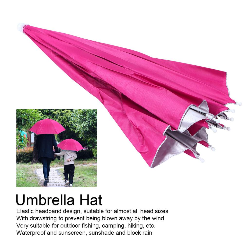 Foldable Umbrella Hat Portable Waterproof Outdoor Fishing Umbrella   for Adult