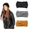 Bandeau Tressé Nœud Tête Croisée pour Femmes Automne Hiver Filles Accessoires Cheveux Couvre-chef Bandeau Élastique Accessoires Cheveux