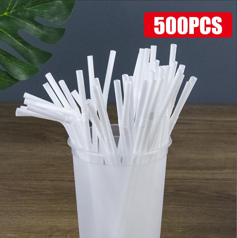 50-1000Pcs Drinking Straws Colorful & Black rietjes Flexible Wedding Party Supplies Drinking Straws Kitchen