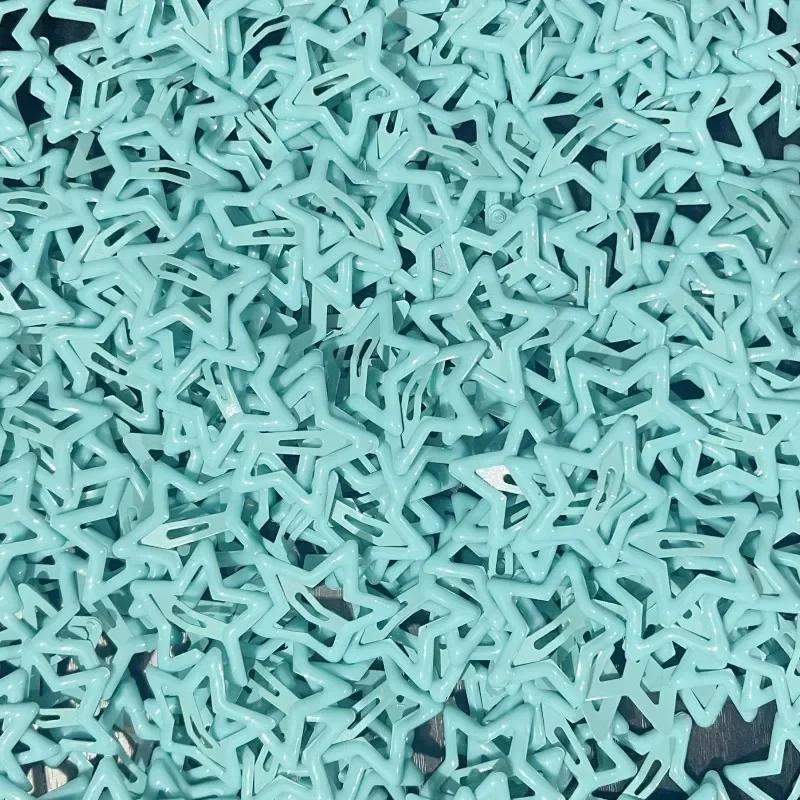10 Piezas Clips de Pelo BB de Estrella Colorida para Niñas Y2K Pinzas de Estrella Lindas para Mujer Pinza de Presión Simple de Metal Tocado Joyería para el Cabello Accesorios