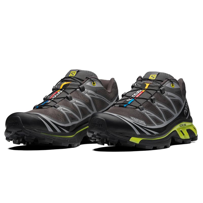 SALOMON XT 6 'Brown Neon Green' Sneakers 416870