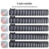 Ultra-Thin Matte Nail Art: Seamless False Nail Tips, Full/Half Cover, 240-Piece Box.