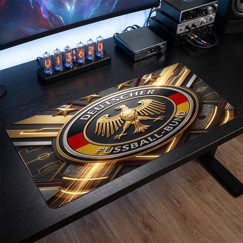 Germany Football Crest Mouse Pad, Extended Non Slip Rubber Desk Mat for Gaming Office Laptop Fan Gift
