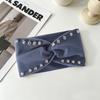 Versatile Rhinestone Elastic Headband for Face Washing & Sports - Simple, Solid Color, Sweat-Absorbing Fabric
