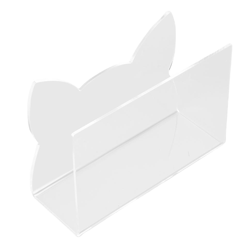 Acrylic Mail Holder Clear Mail Organizer Countertop Letter Envelope Holder for Desk Mail Sorter Letter Stand for Home Office School Cat Shape