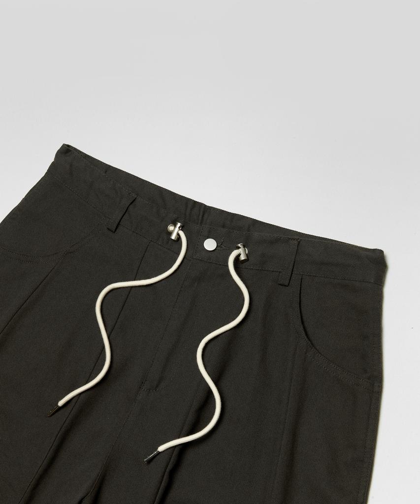 GLW Wide Cut Balloon Pants Cotton Charcoal