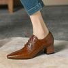 2026 Women Pumps Elegant Spring Fashion Pumps Women Ankle Boots Designer Heels Oxford Shoes Casual Leather Big Size High Heels
