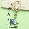 Creative Alloy Seashell and Pearl Keychain Pendant