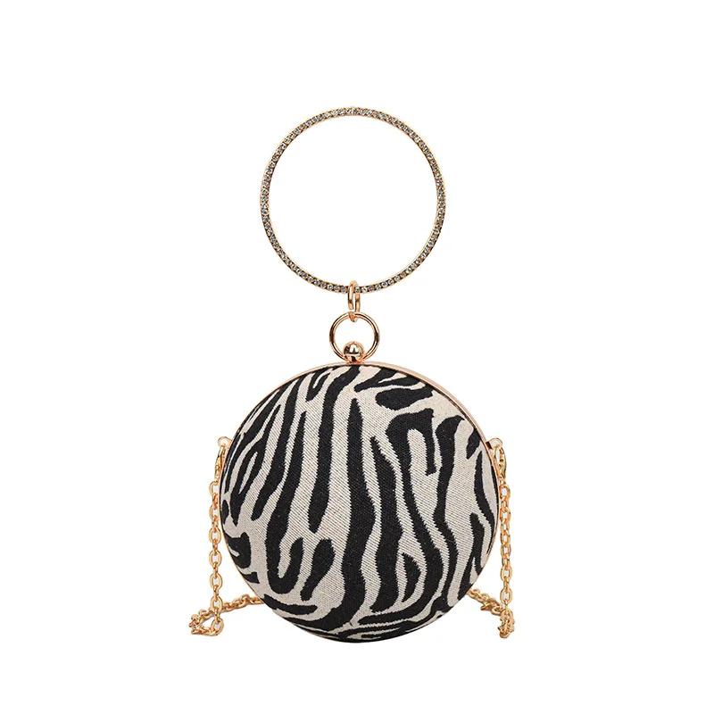 Fashion Printing Women Shoulder Bag Chains female Crossbody Bag Small Kiss Lock ladies Handbag and purse Leopard print phone bag