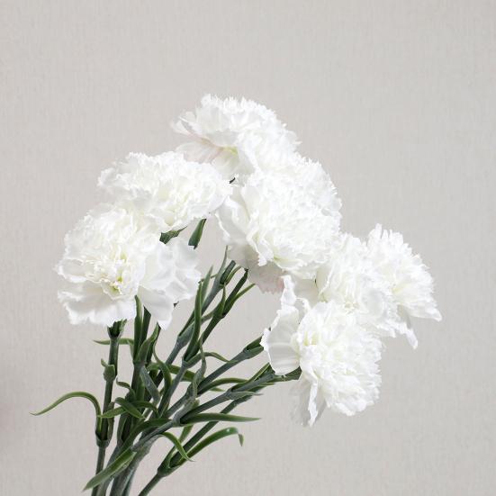 Artificial Carnation Realistic Fake Silk Flower Stem Wedding Party Indoor Outdoor Faux Flower Decoration Mother's Day Teachers' Day Gift