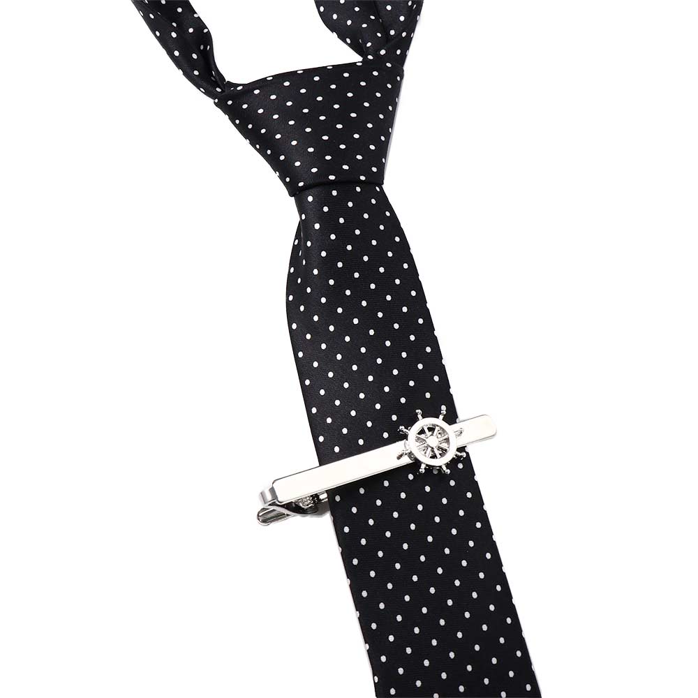 Wedding Fashion Jewelry Tie Pin Clasp Clip Necktie Bar Clasp Men Necktie Buckle Rudder Tie Clip