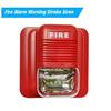 Fire Alarm Warning DC 12V Strobe Siren Horn Sound & Strobe Alert Security System for Home Office Hotel Restaurant