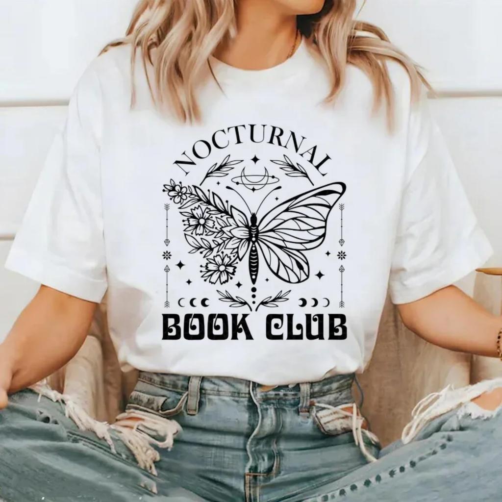 Retro Trendy Casual T-Shirt O-Neck Women's Butterfly Pattern T-Shirt Fashion Versatile Short Sleeve Printed Women's T-Shirt