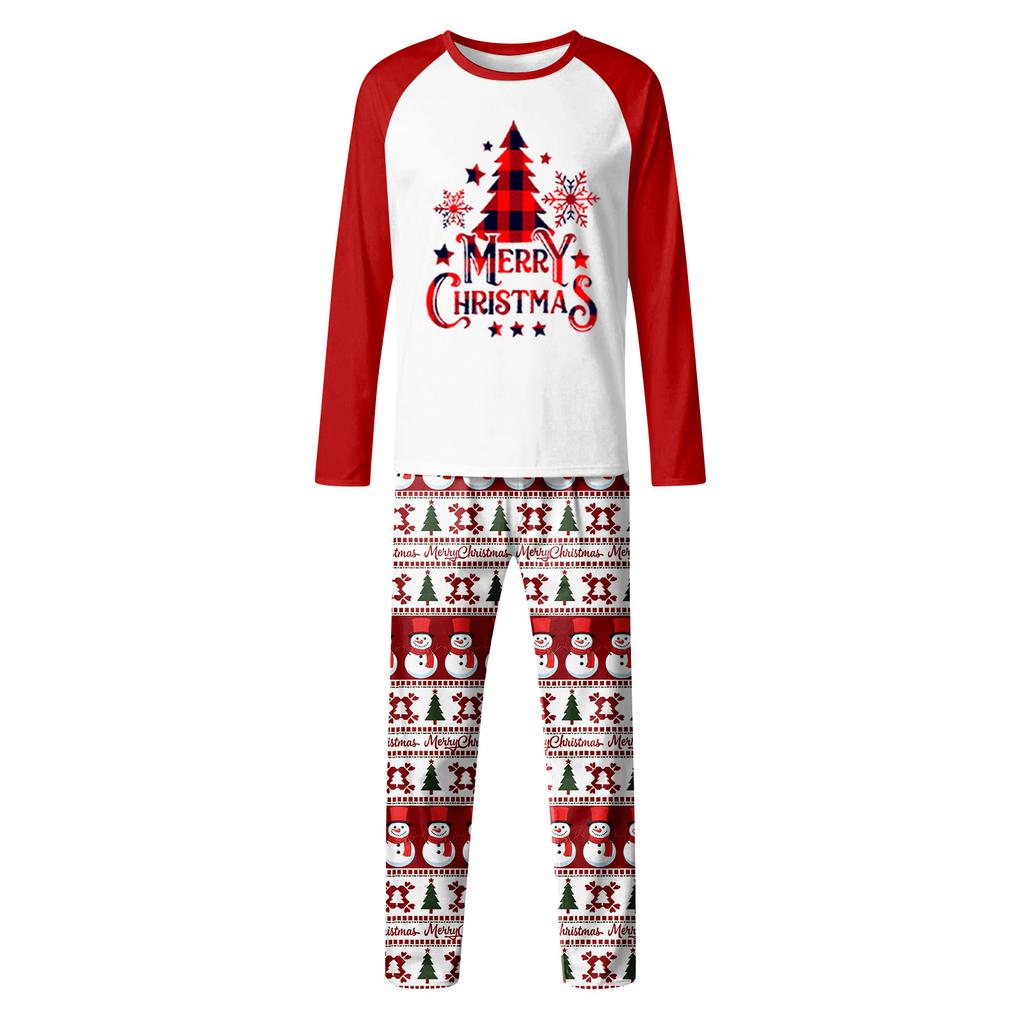 Family Matching Print Sets Pajamas Loungewear Outfits Family Matching Long Sleeve Tops+Pants Set
