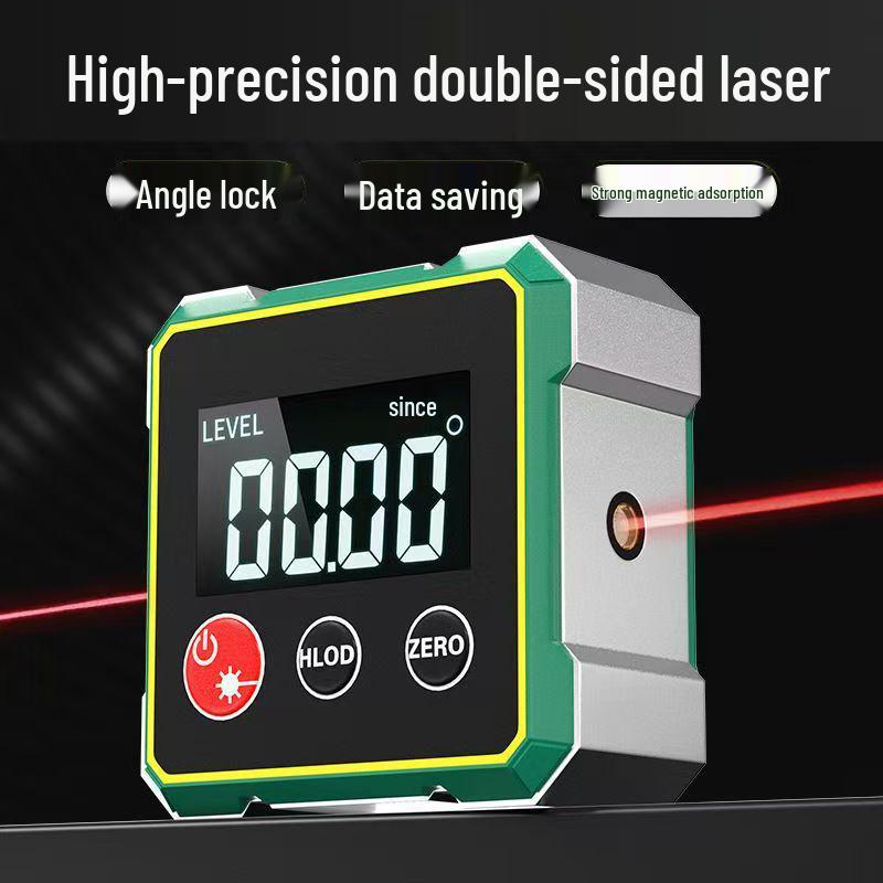 Digital Display Magnetic Double-Sided Laser Inclinometer Level for Precise Measurement and Adjustment