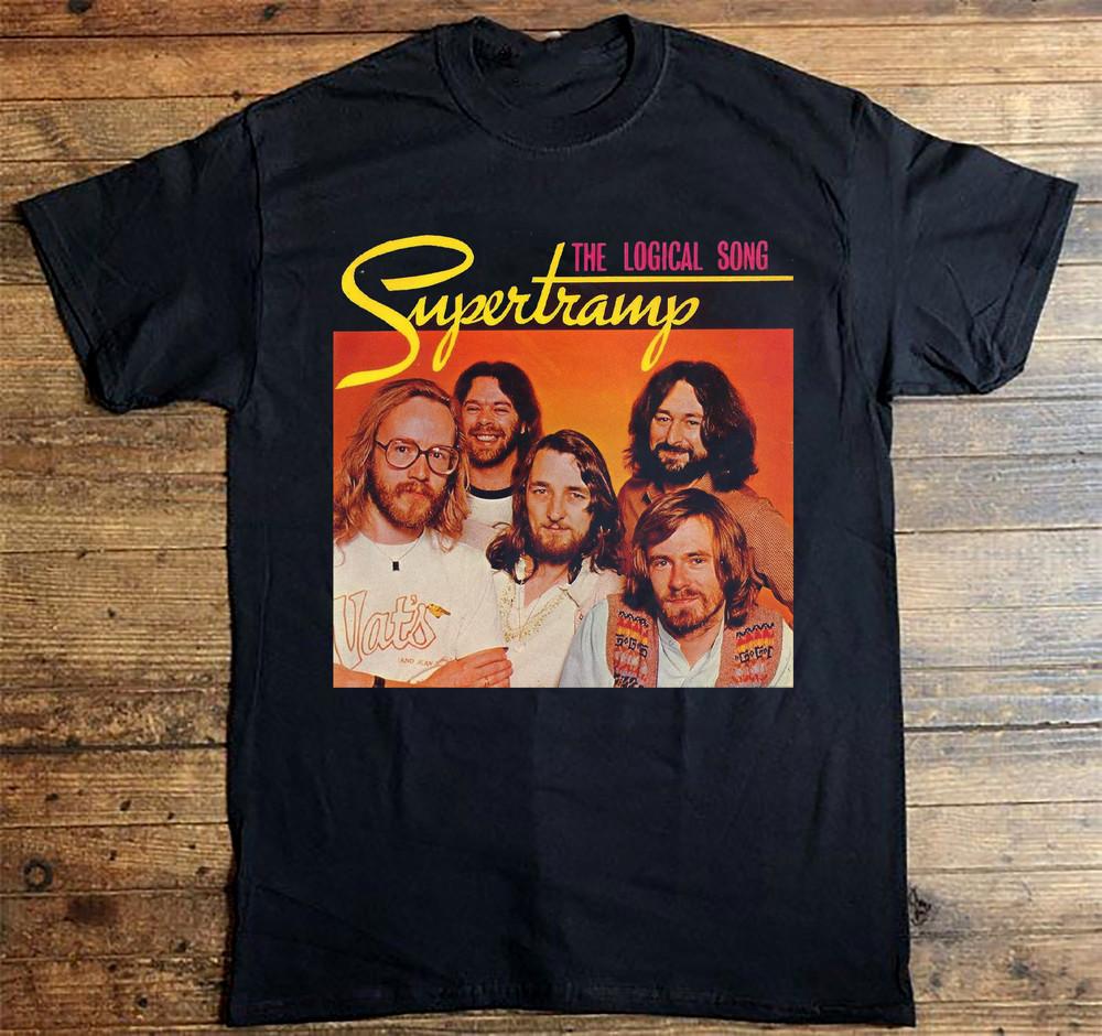

SUPERTRAMP THE LOGICAL SONG Short Sleeve Black Size S-5XL Shirt OM102 Unisex T-Shirt S