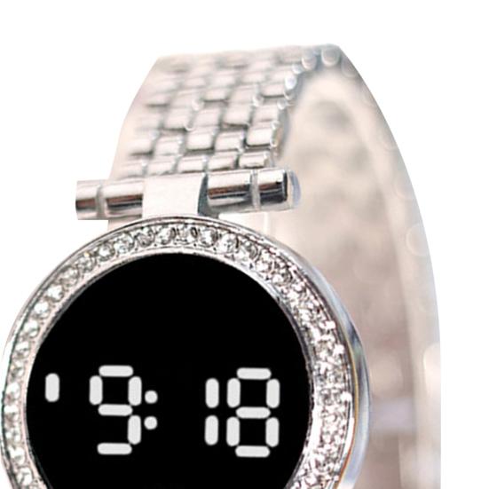 Zegarek Cyfrowy Życie Kontrola Dotykowa Causual Wodoodporny Wielofunkcyjny Unisex Okrągły Cyrkoniowy LED Cyfrowy
