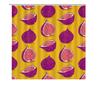 Bright Yellow Fig Pattern Shower Curtain Waterproof Fabric Bathroom Decoration For Home Decor Figs Fruit Print Custom Size Avail
