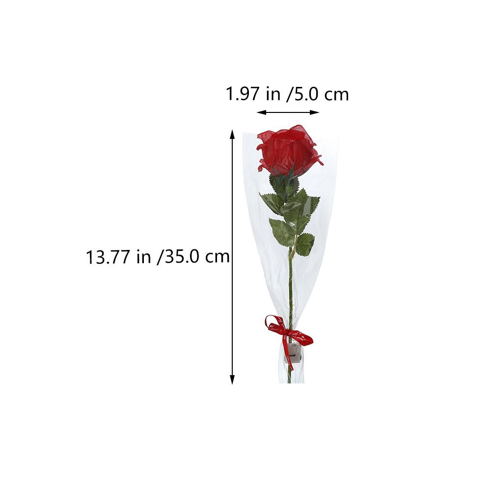 5Pcs Glowing Artificial Rose Bouquet Fake Flower Decor Simulation Rose for Valentine's Day Wedding Home Party Romantic