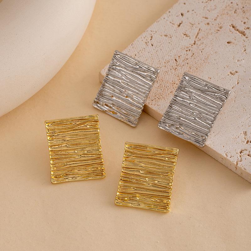 Retro Minimalist Cool Style Square Earrings