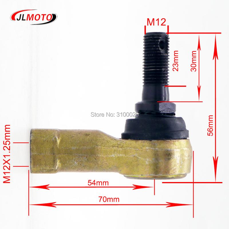M12 Steering Tie Rod End Kit Ball Joints Fit For Yamaha ATV GRIZZLY 450 4x4 KODIAK 400 4x4 Auto ATV UTV PARTSc