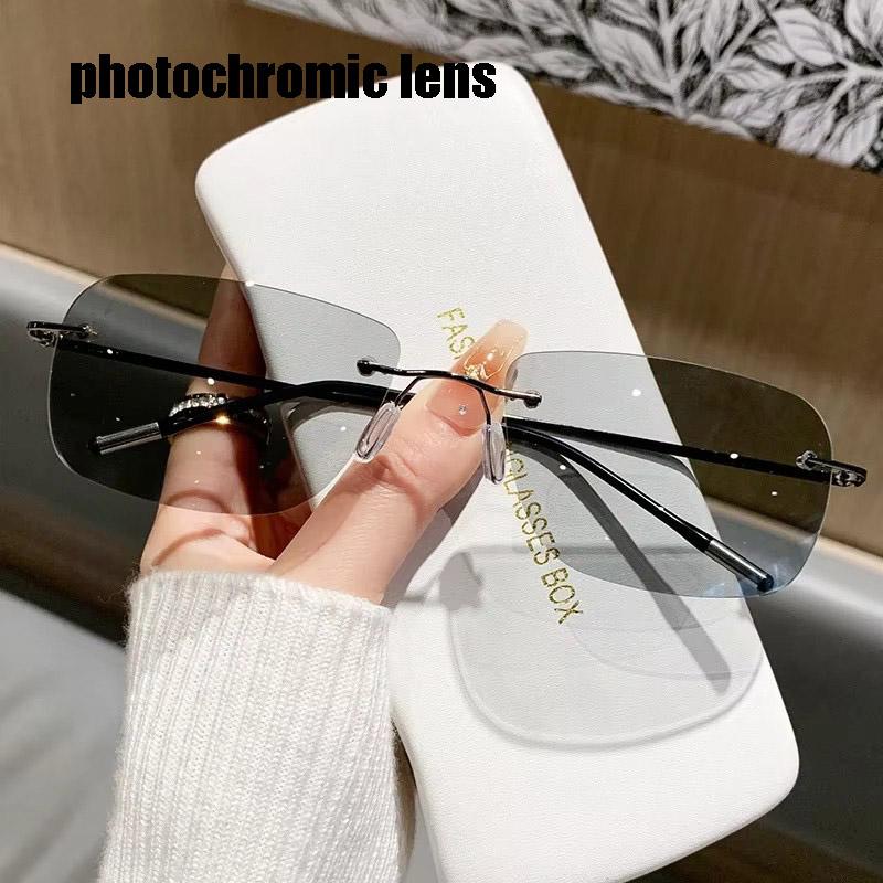 

Неполяризованные Новые Ультралегкие Солнцезащитные Очки Без Оправы Квадратные Металлические Солнцезащитные Очки Ночного Видения Для Мужчин И Рыбалок