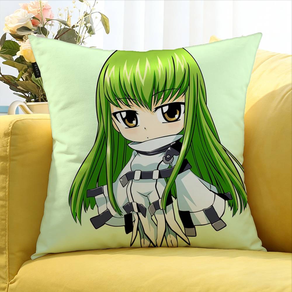 Anime C-Code Geass-S World Various Sizes Square Pillow Case For Car Home Bedchamber Decor