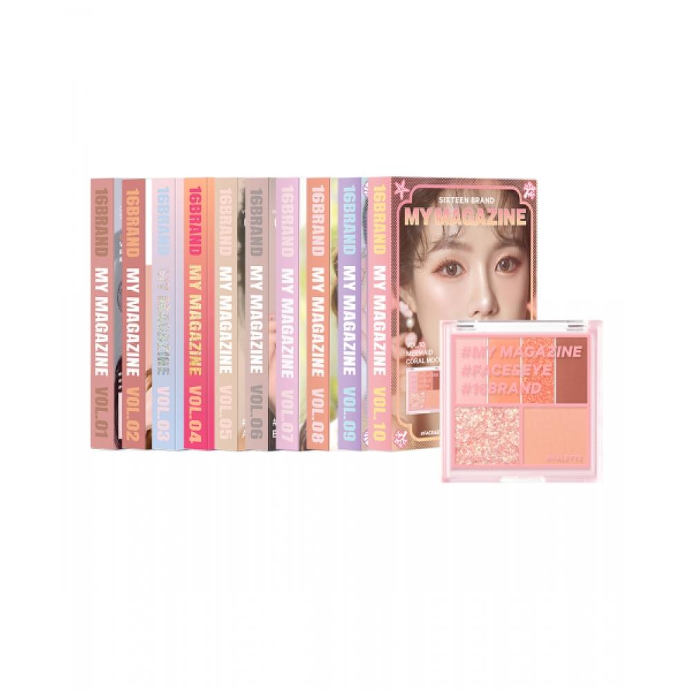 16brand My Magazine Eyeshadow Palette  10colors Vol.09 Pearl Mood