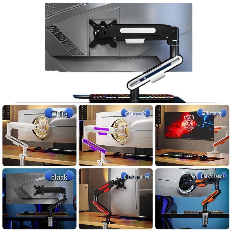 Suport monitor de gaming reglabil cu braț rotativ și ridicător