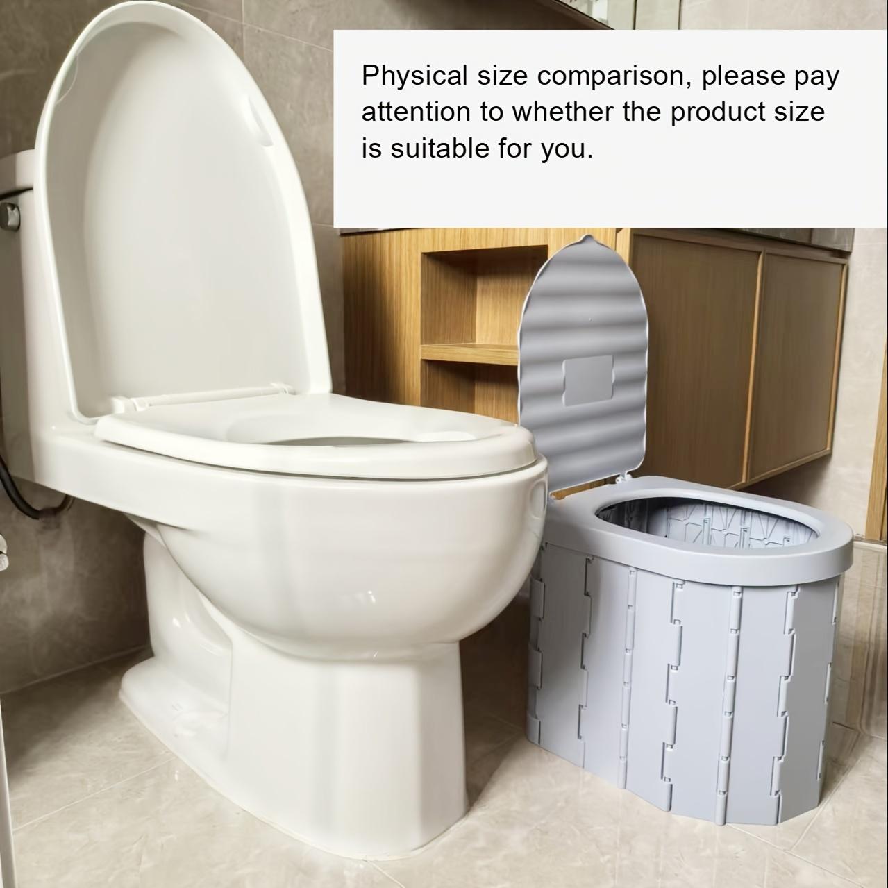 

Складаний інтегрований портативний туалет, що монтується на автомобілі, самохідний вуличний туалет, поставляється з сумкою для перенесення та 20 пакетами для сміття чорний