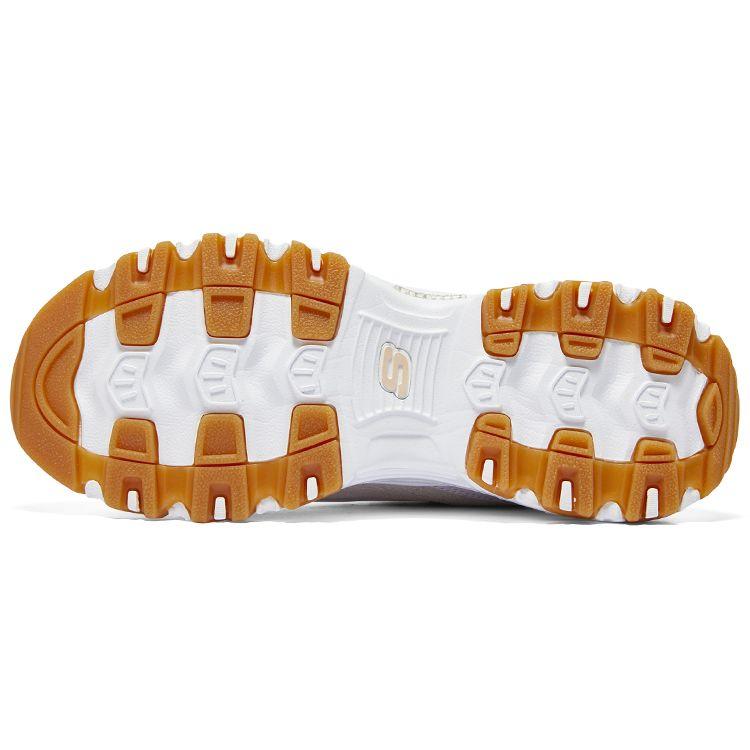 Skechers DLites 1.0 Mesh Plüschbär Bequem Vielseitig Täglich Niedrig geschnitten Papa Schuhe Damen Sneaker Beige 896148-NTMT