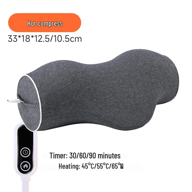 Cervical Traction Neck Massage Pillow with Memory Foam and Hot Compress
