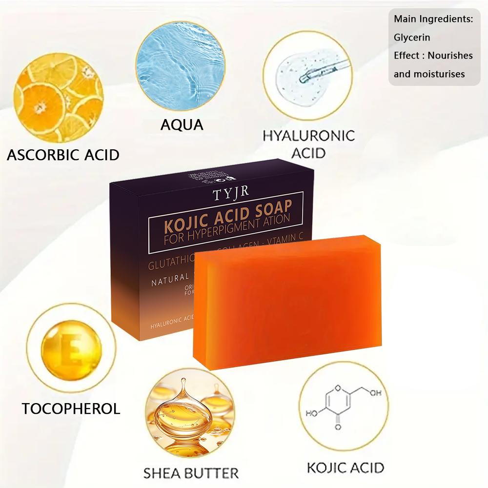 Turmeric Kojic Acid Soap Massage Soap Handmade Soap for Face and Bath for Deep Cleansing Exfoliation Body Moisturizing