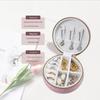 Velvet Travel Jewelry Box: Compact Storage for Rings & Necklaces