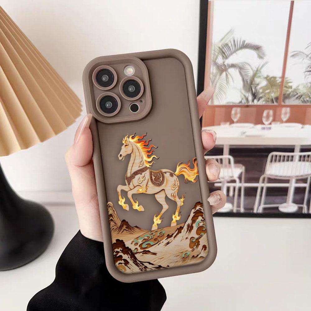 Happy Year Of The Horse Phone Case For Xiaomi POCO F8 F7 ULTRA F5 F4 F3 C40 M6 M7 X3 X4 GT X5 X6 X7 PRO TPU Case DIY Shell Cover XiaomiPOCOC40