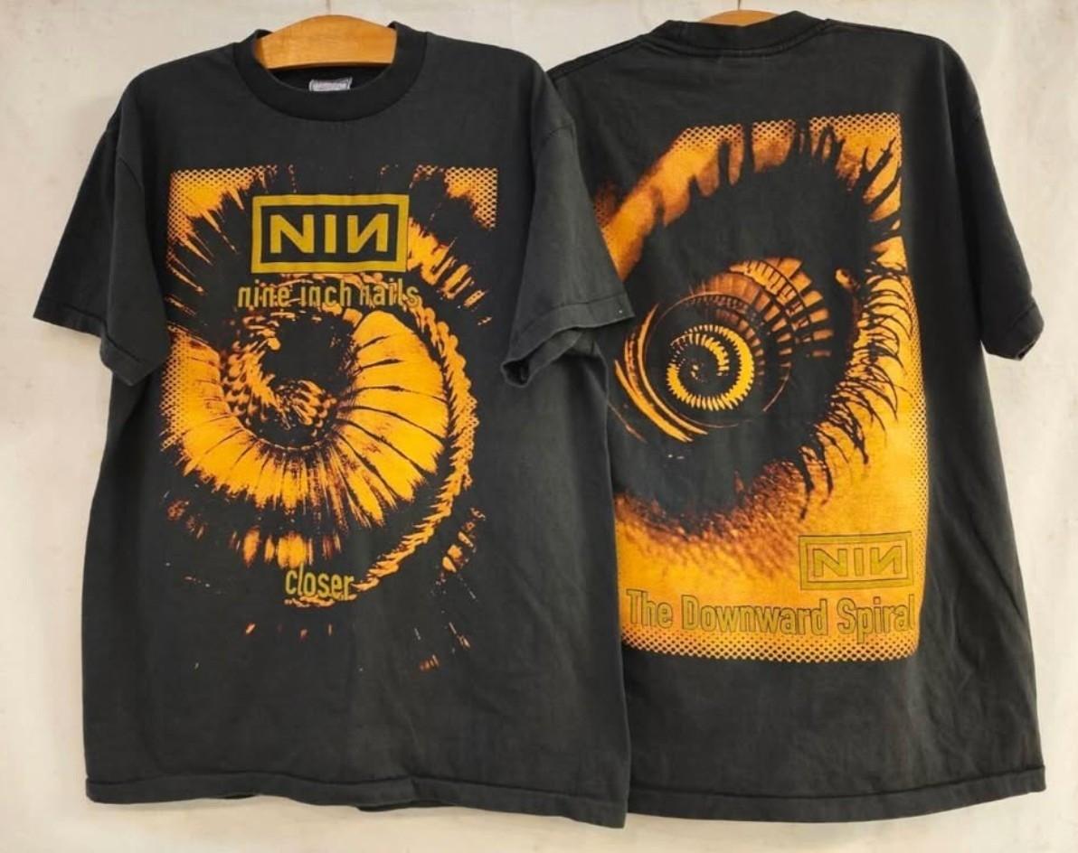 NINE INCH NAILS vtg 1994 CLOSER TO GOD DOWNWARD SPIRAL Shirt REPRINT PP2876 XXL