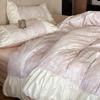 Cotton French Printing Four-piece Girl Heart Quilt Cover Cotton Bed Sheet Bedding