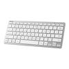Buffalo Bluetooth 5.0 Compact Keyboard, Compatible with PCWindowsMac, for Remote Work and Home Use, US Layout, Silver, BSKBB335SV