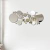 26 PCs 3D Acrylic Mirror Wall Sticker, Round Mirror, DIY Bedroom, Bathroom and TV Background Room Sticker Wall Decoration