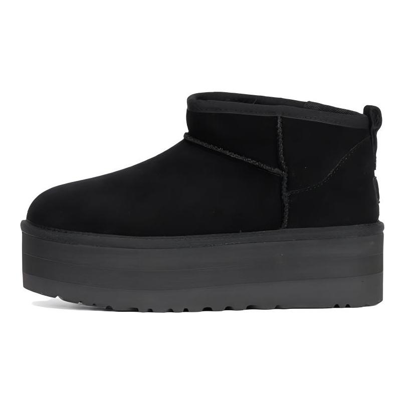 UGG CLASSIC ULTRA MINI Foderate in Pile, Stile Classico Minimalista, Stivali da Neve Corti alla Moda Versatili Donna Neri 1135092BLK-