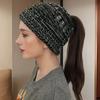 Winter Warmth Lightweight Acrylic Knit Beanie - 1pc Fitted Pull-On Ponytail Cap, Hand Wash Only, Stylish Outdoor Sports Hat for Fall/Winter