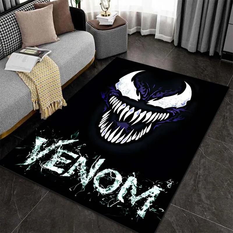 

Ковер с принтом Marvel Venom для дома, гостиной, спальни, дивана, придверный коврик, декор, нескользящий коврик для пола, ковер для гардеробной, игровой зоны 40x60cm